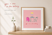 You + Me on the Balcony | Printable, a Wallpaper Graphic by Joyscript (Thumbnail 1 of 3)