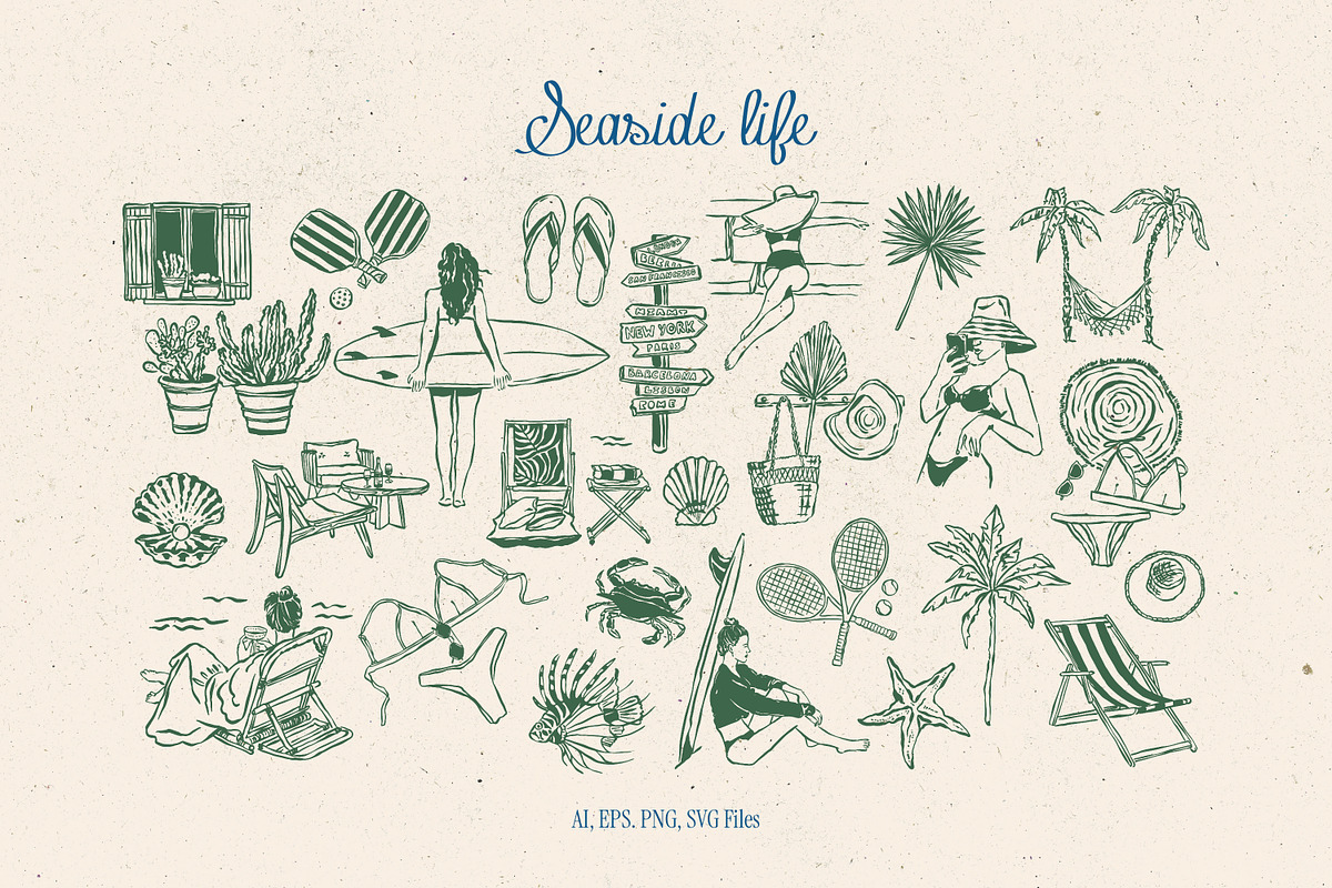 Vacation Illustrations, an Object Graphic by DesignThatMatters (Photo 3 of 12)