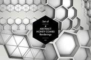 Set of 4 Abstract Honey Combs, a Graphic by helloSG (Thumbnail 1 of 2)
