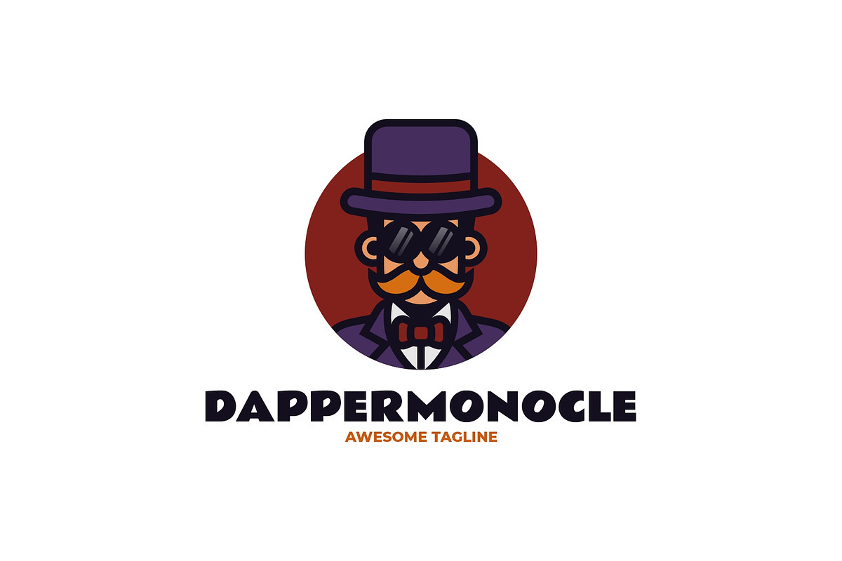 Gentleman Mascot Logo Design, a Branding & Logo Template by Artnivora.Std