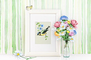 30% OFF! Watercolor Flowers and Bird, a Texture Illustration by Eva Katerina (Thumbnail 8 of 8)