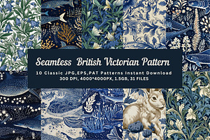 Seamless British Victorian Pattern