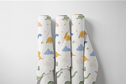 Cute Pastel Dinosaur Seamless Patter, a Pattern Graphic by Pati Charm Studio (Thumbnail 7 of 8)