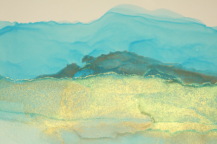 Art Abstract watercolor flow blot, an Abstract Photo by Liliia Rudchenko