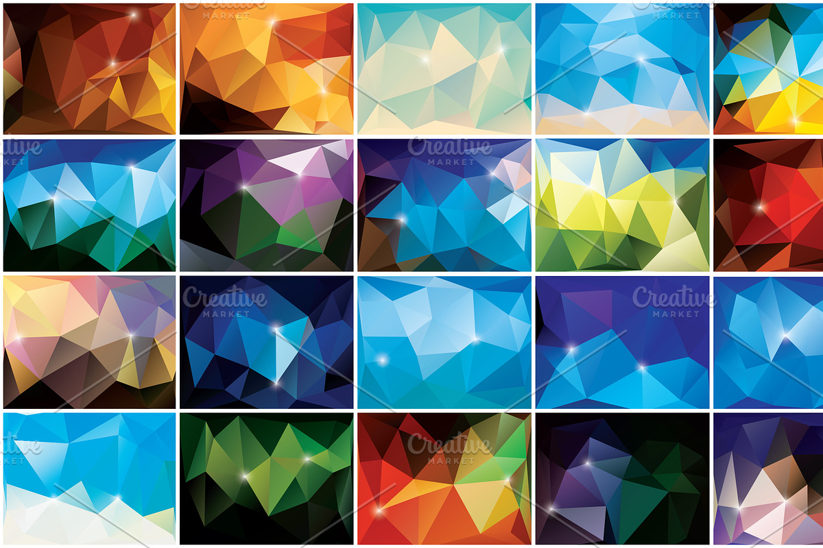 60 Abstract Geometric Backgrounds preview 3