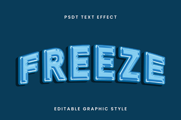Freeze Ice Embossed Text Effect preview 3