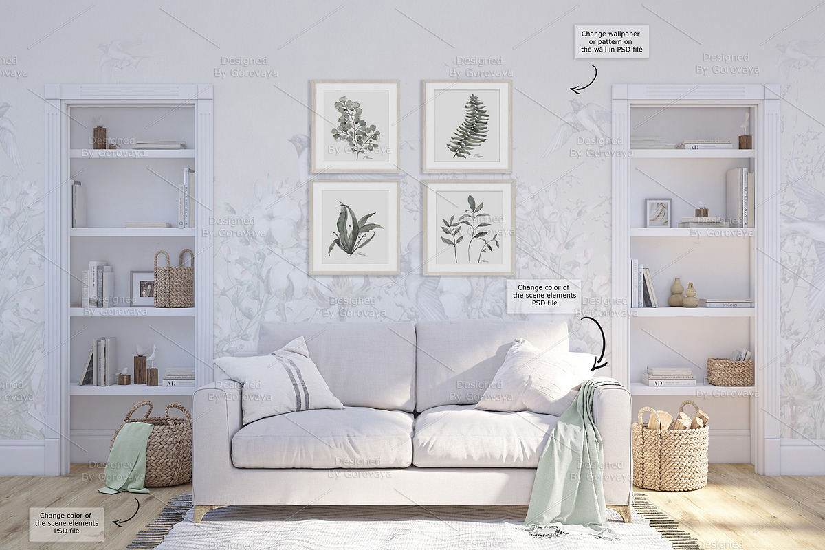 Interior Mockup Farmhouse Bundle, a Household Mockup by Designed By Gorovaya (Photo 21 of 26)