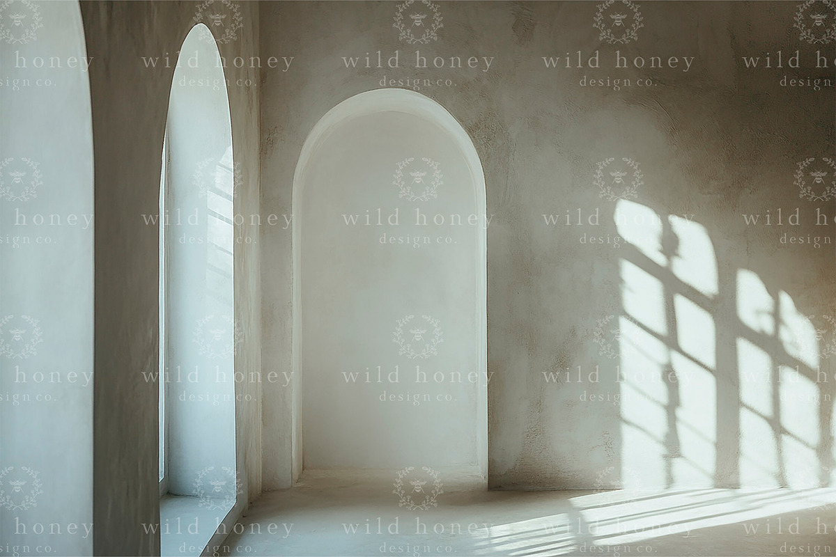 White Arch Room Digital Backdrop, a Gradient Add-On by Wild Honey Design Co. (Photo 2 of 2)