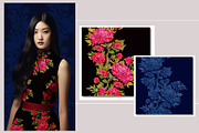 CHINESE PEONY Pattern, a Pattern Graphic by MitrushovaArt (Thumbnail 8 of 10)