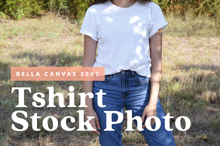 Female white tshirt mockup photo featuring t-shirt mockup model, tshirt