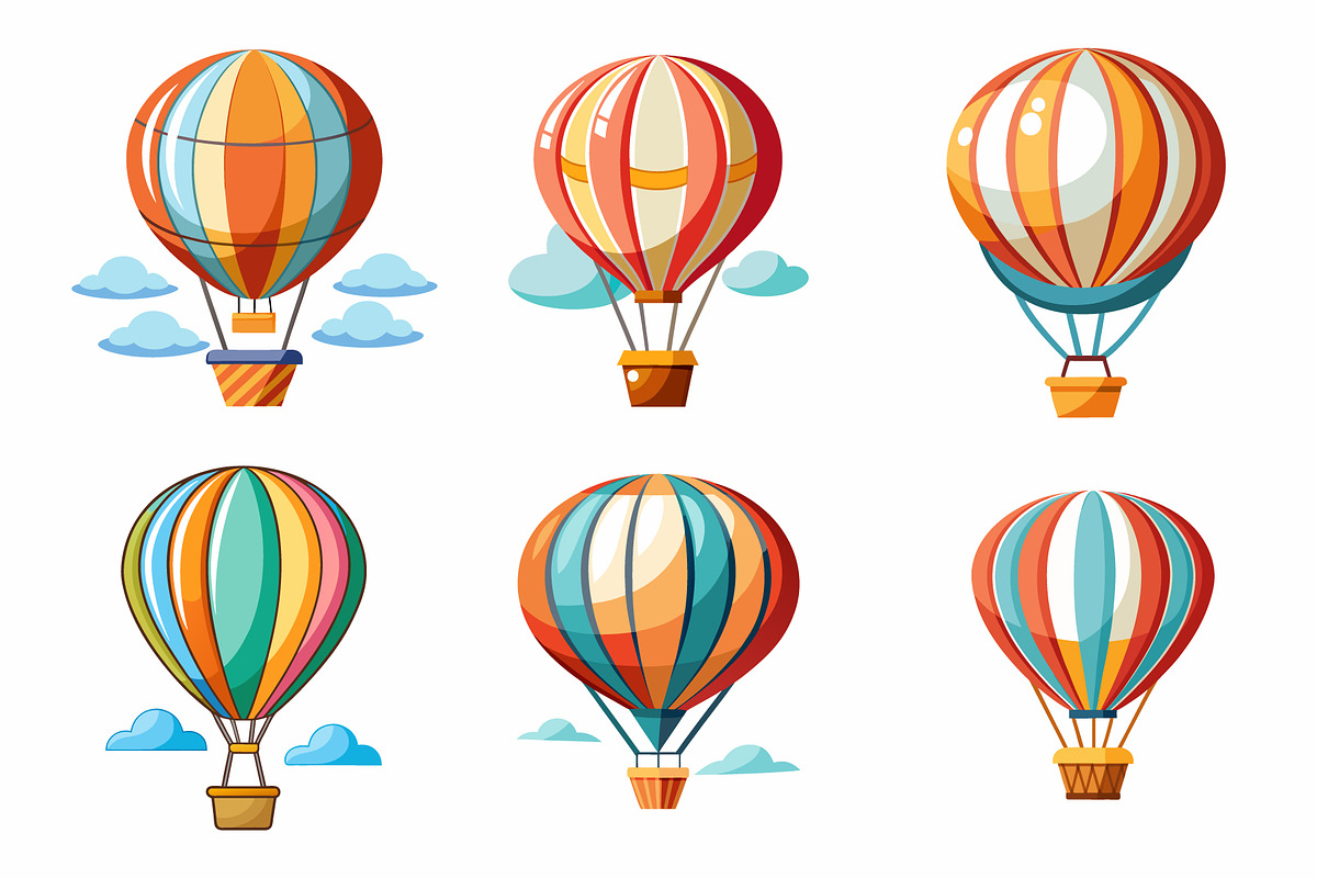 Hot air balloon vector illustration, an Object Graphic by Billah Hub