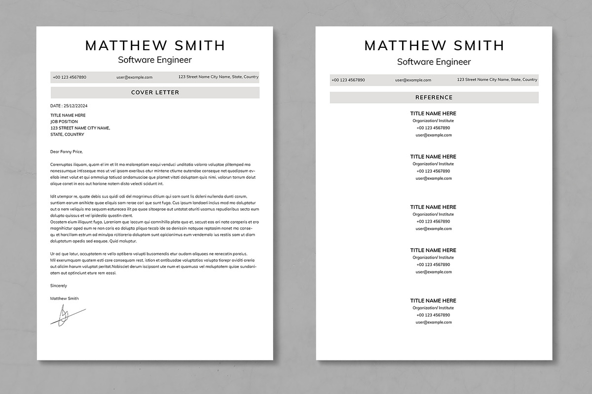 Resume Template, a Resume Template by MightyDesign (Photo 2 of 6)