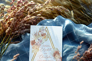 Blue 5x7 Invitation card mockup PSD, an Advertising Mockup by Blush Roses Print (Thumbnail 5 of 9)