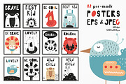Nursery Art Scandinavian Animals, an Animal Illustration by Nursery Art (Thumbnail 4 of 12)