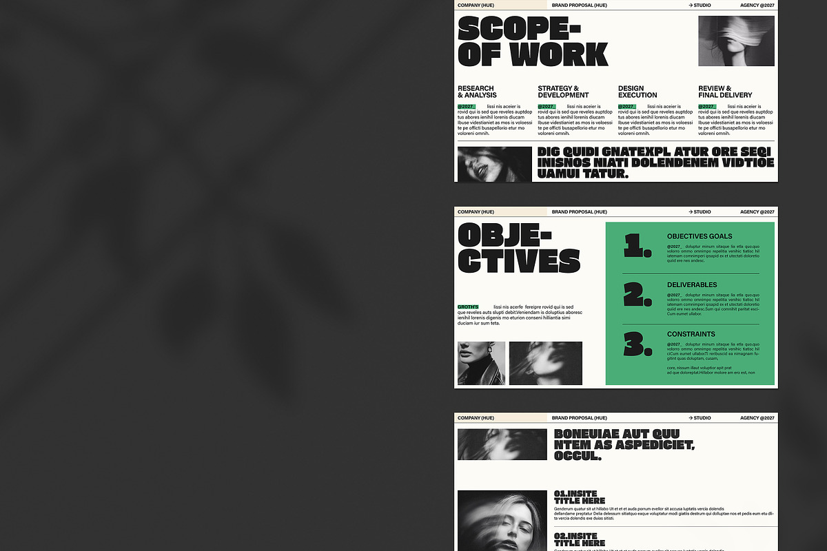 HUE | Brand Proposal Presentation, a Presentation Template by SlideStock (Photo 9 of 11)