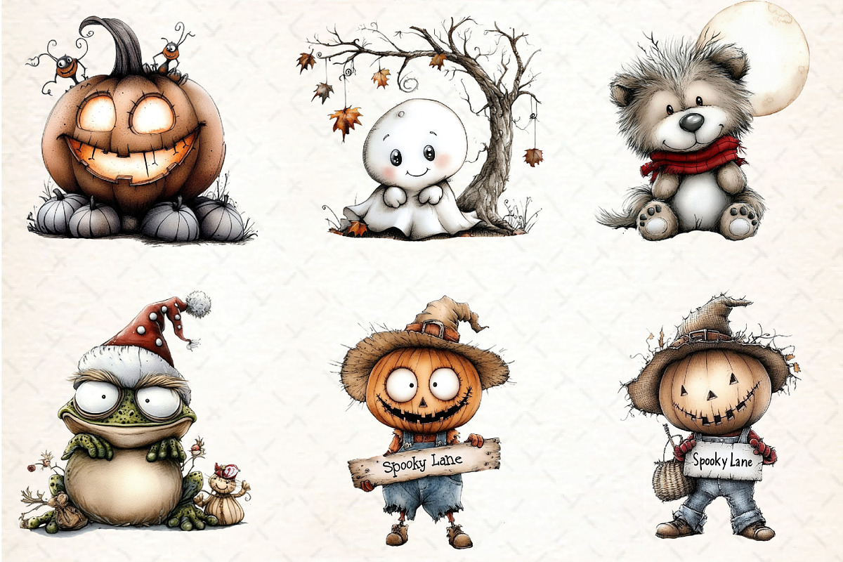 Halloween Clipart Bundle, an Illustration by DreamCafeArt (Photo 7 of 7)