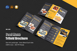 Food Restaurant Trifold Brochure, a Brochure Template by Esensifiksi.studio