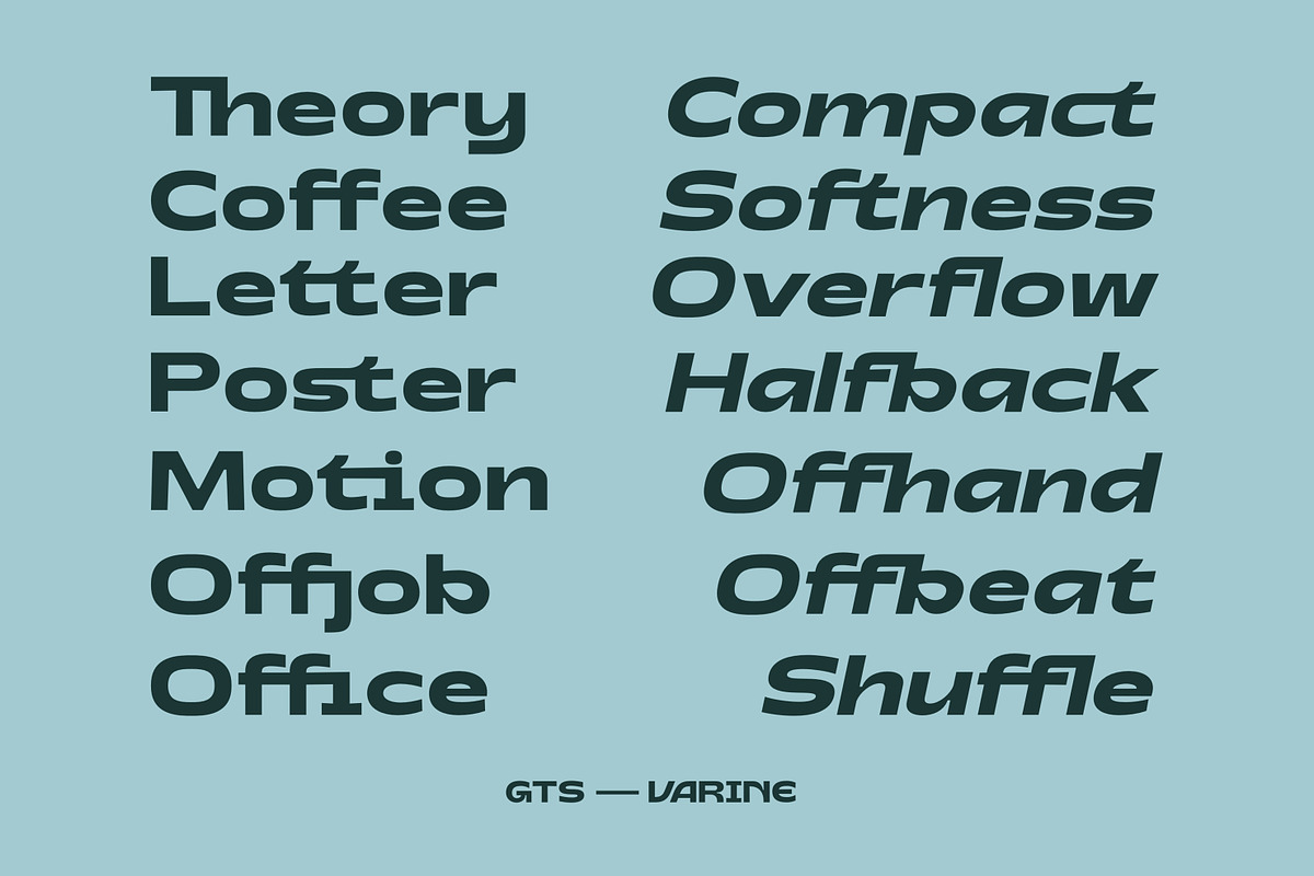 Gts Varine - Wide Display Font, a Sans Serif Font by Graptail (Photo 10 of 14)