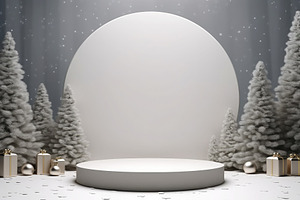 Beautiful Christmas podium for produ, a Photo by SaroStock