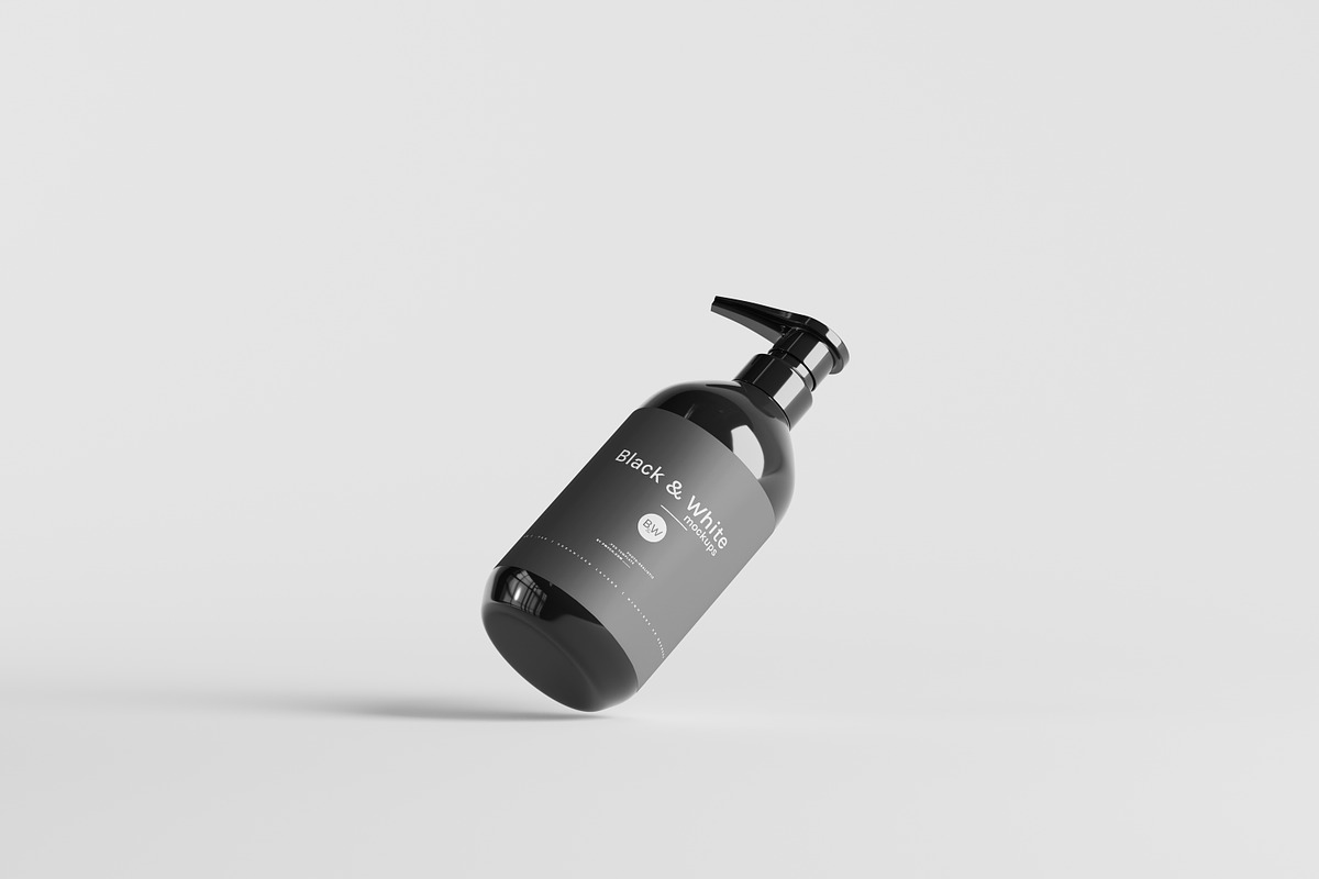 Black & White Mockups - Pump Bottles, a Packaging Mockup by pmvch (Photo 145 of 160)