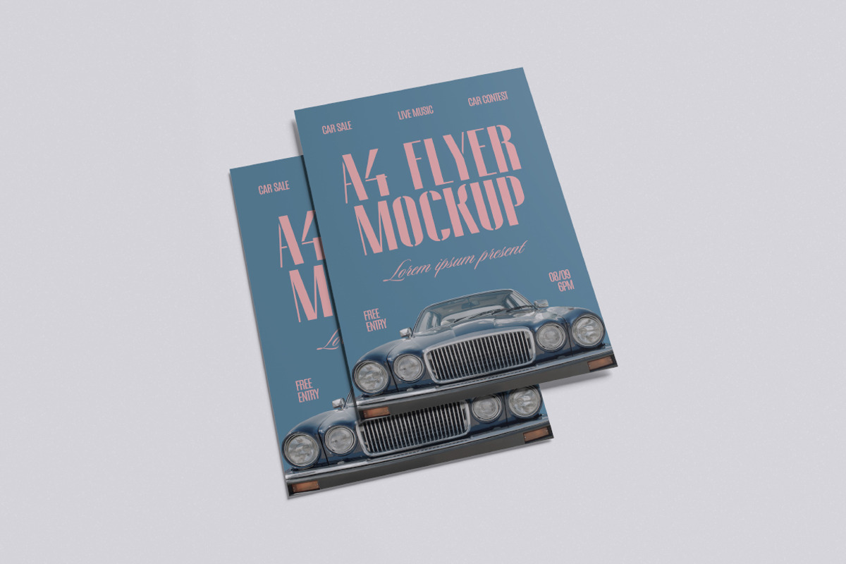 A4 Flyer Mockup Bundle Set, an Advertising Mockup by Rielismee (Photo 5 of 5)