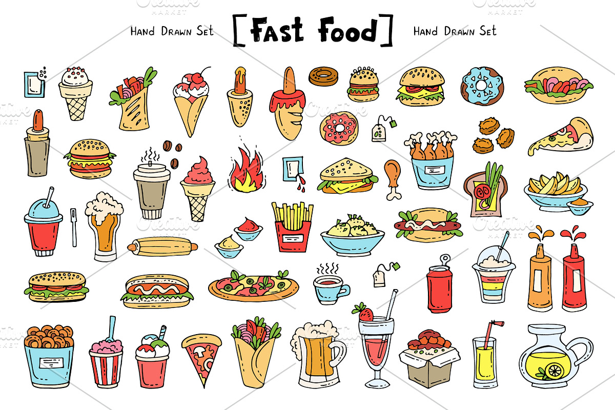 Set on the theme of fast food, an Object Graphic by Olga Chuklay (Photo 1 of 2)