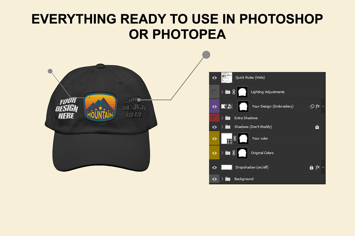 Dad Cap Mockup Yupoong 6245CM, a Hat Mockup by Infinity Mockups (Photo 7 of 8)