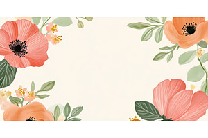 Elegant floral frame with poppy, an Object Illustration by Lermont51