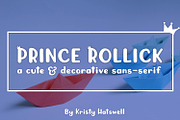 Prince Rollick, a Sans Serif Font by Kristy Hatswell (Thumbnail 8 of 8)