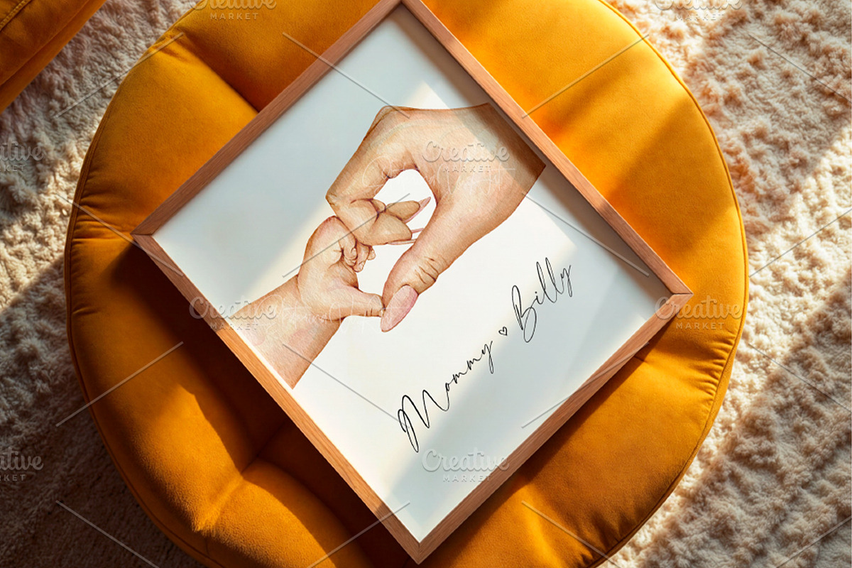 2025 Mother & Baby Heart Hands, a Person Illustration by EkaterinaViArt (Photo 2 of 5)