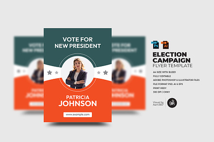 Election Campaign Flyer Template, a Flyer Template by Aam360