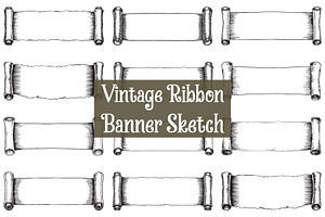 Antique Scroll and Ribbon Graphics, an Illustration by musafir_fashion