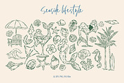 Seaside Lifestyle Illustrations, an Object Graphic by DesignThatMatters (Thumbnail 5 of 15)