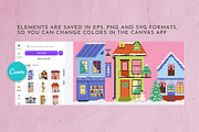 CHRISTMAS TOWN: clipart, a Seasonal Illustration by Elliko shop (Thumbnail 5 of 6)