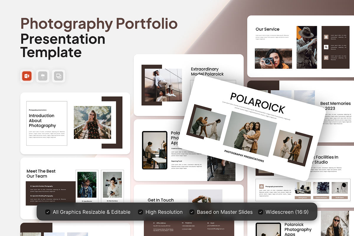 Photography Portfolio PowerPoint, a Presentation Template by Annora Studio (Photo 1 of 5)
