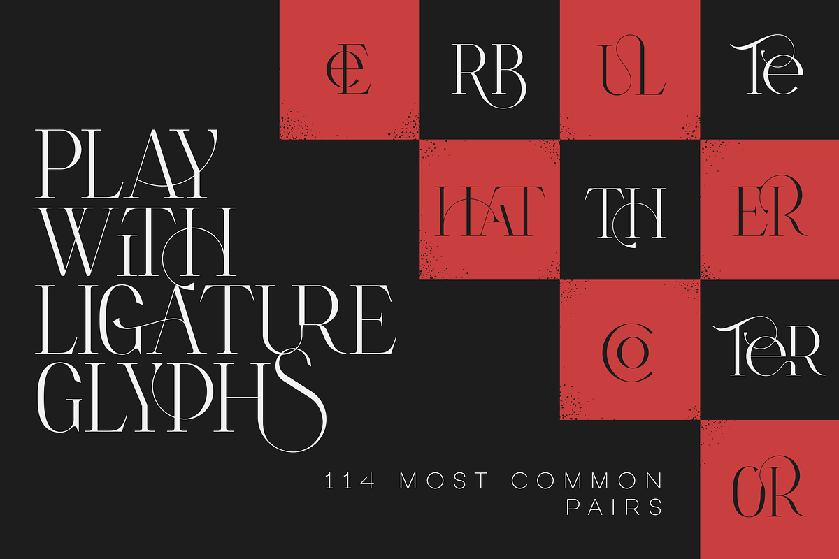 Type Monster - Elegant Font + Extras, a Serif Font by VP Fonts (Photo 6 of 15)