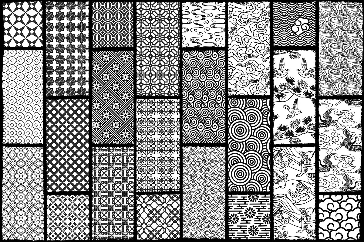 Traditional Asian Pattern brushes, a Brush Add-On by TheWhiteCatLab (Photo 5 of 7)