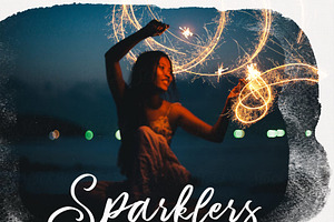 80 Wedding Sparklers Photo Overlays