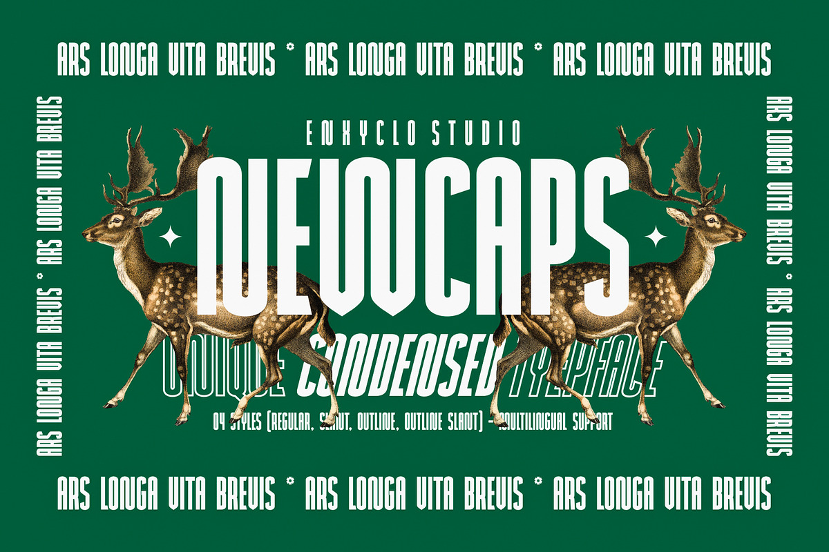 NEWCAPS - Bold Condensed Headline, a Sans Serif Font by Enxyclo Studio (Photo 1 of 11)