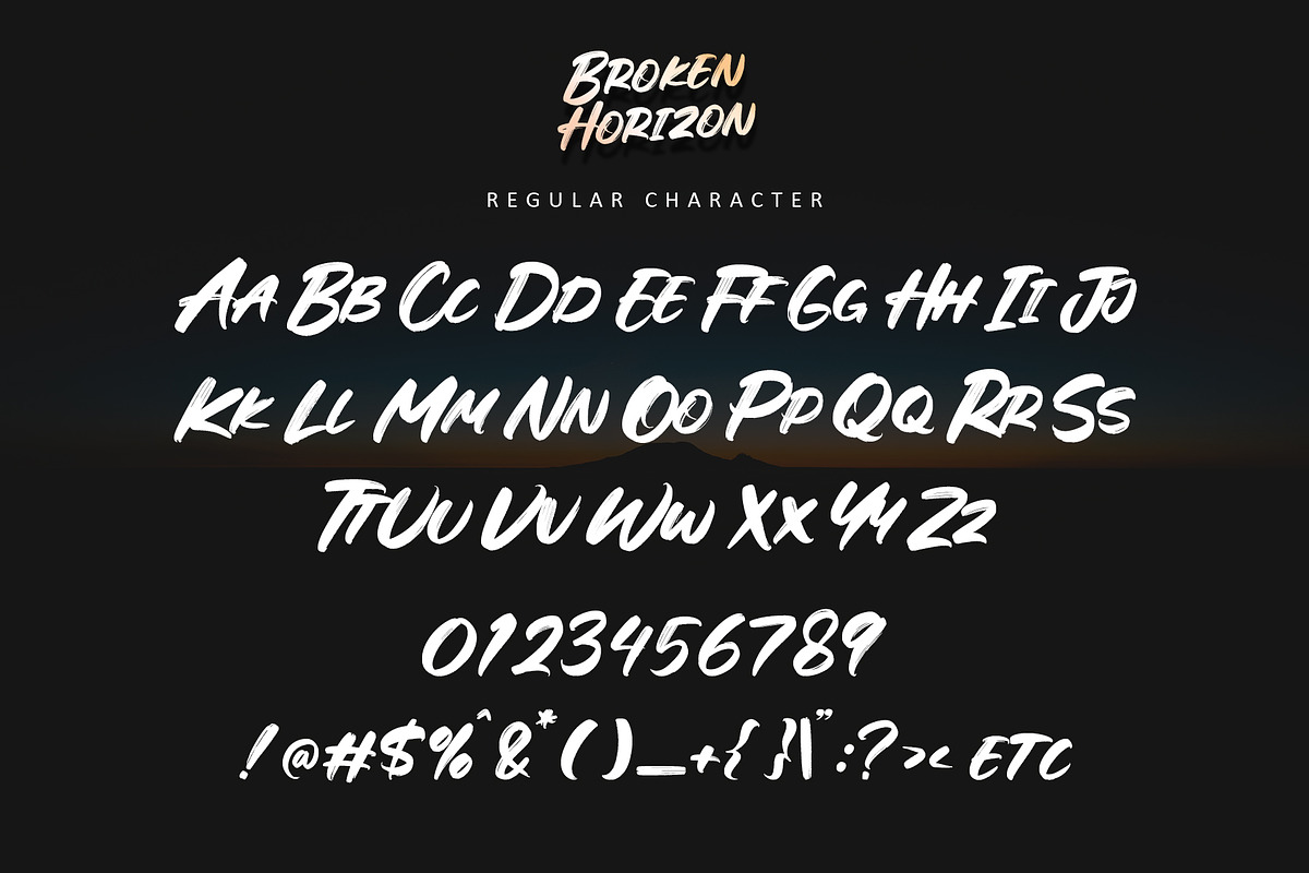 Broken Horizon, a Handwritten Font by Letterara (Photo 8 of 10)
