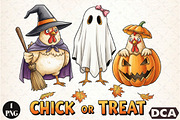 Chick Or Treat Retro Halloween PNG, an Illustration by DreamCafeArt (Thumbnail 1 of 6)