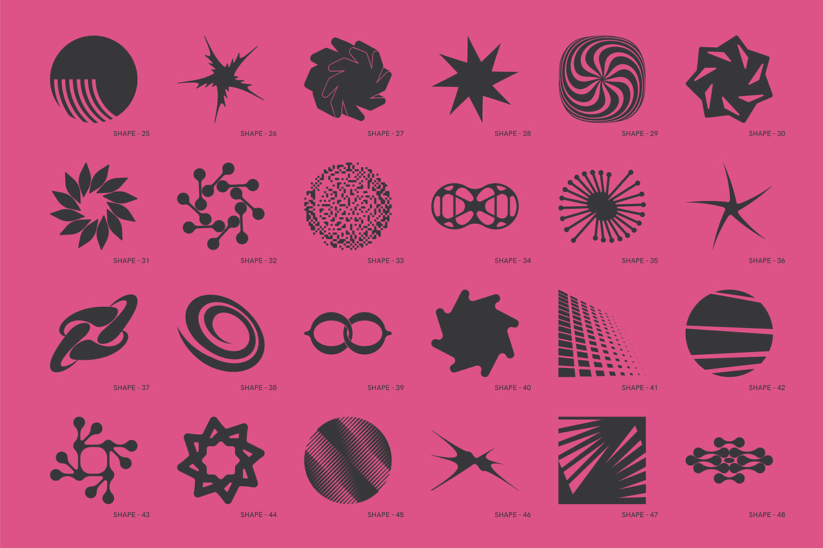 120 Abstract Geometric Shapes Part 5, a Graphic by Vanzyst (Photo 3 of 6)