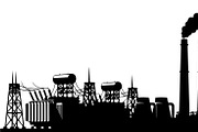 Industrial Factory Silhouette Bundle, an Illustration by Designs_River (Thumbnail 12 of 45)