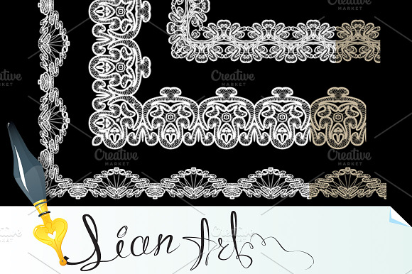 Frame Element Lace Edges And Border