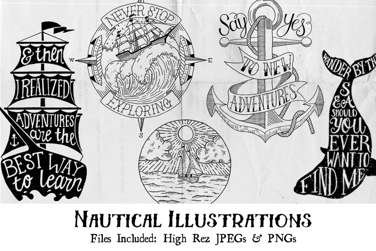 Handdrawn Nautical Illustration, an Illustration by Cuppakeri