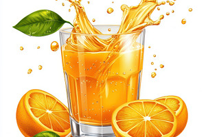 Fresh Orange Juice Splash in Glass w, a Food & Drink Photo by Pixeness Studio