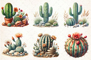Watercolor Cactus Clipart, an Illustration by Libby Wishes (Thumbnail 7 of 7)