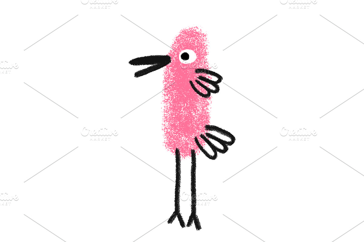 Pink birds in a tree, an Animal Illustration by Irene Loal (Photo 2 of 6)