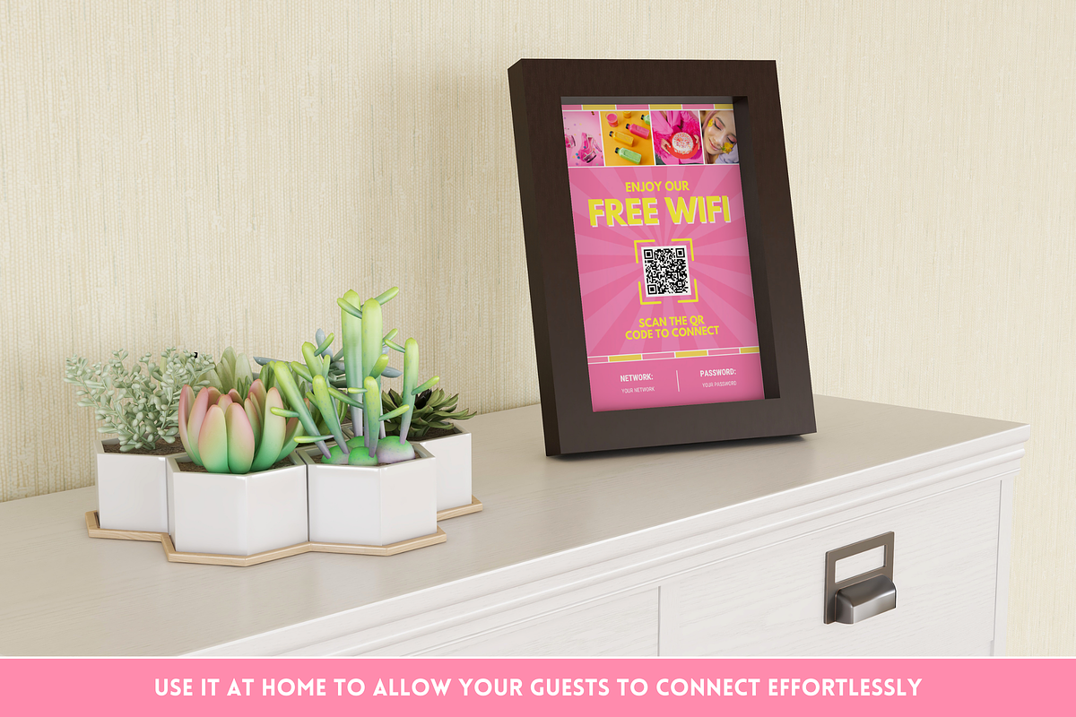 WiFi QR Code Sign, a Poster Template by SunshineStudioBoutique (Photo 9 of 9)