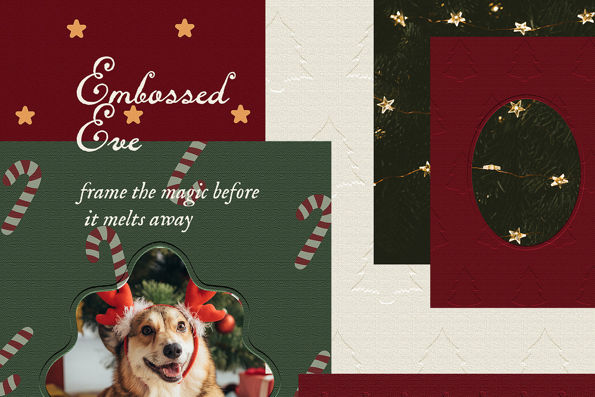 Christmas Embossed Frames & Papers, a Background Graphic by Madiwaso (Photo 5 of 11)
